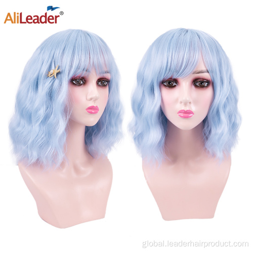 Synthetic Wigs For Sale Short Curly Lolita Cosplay Bob Wig With Bangs Factory